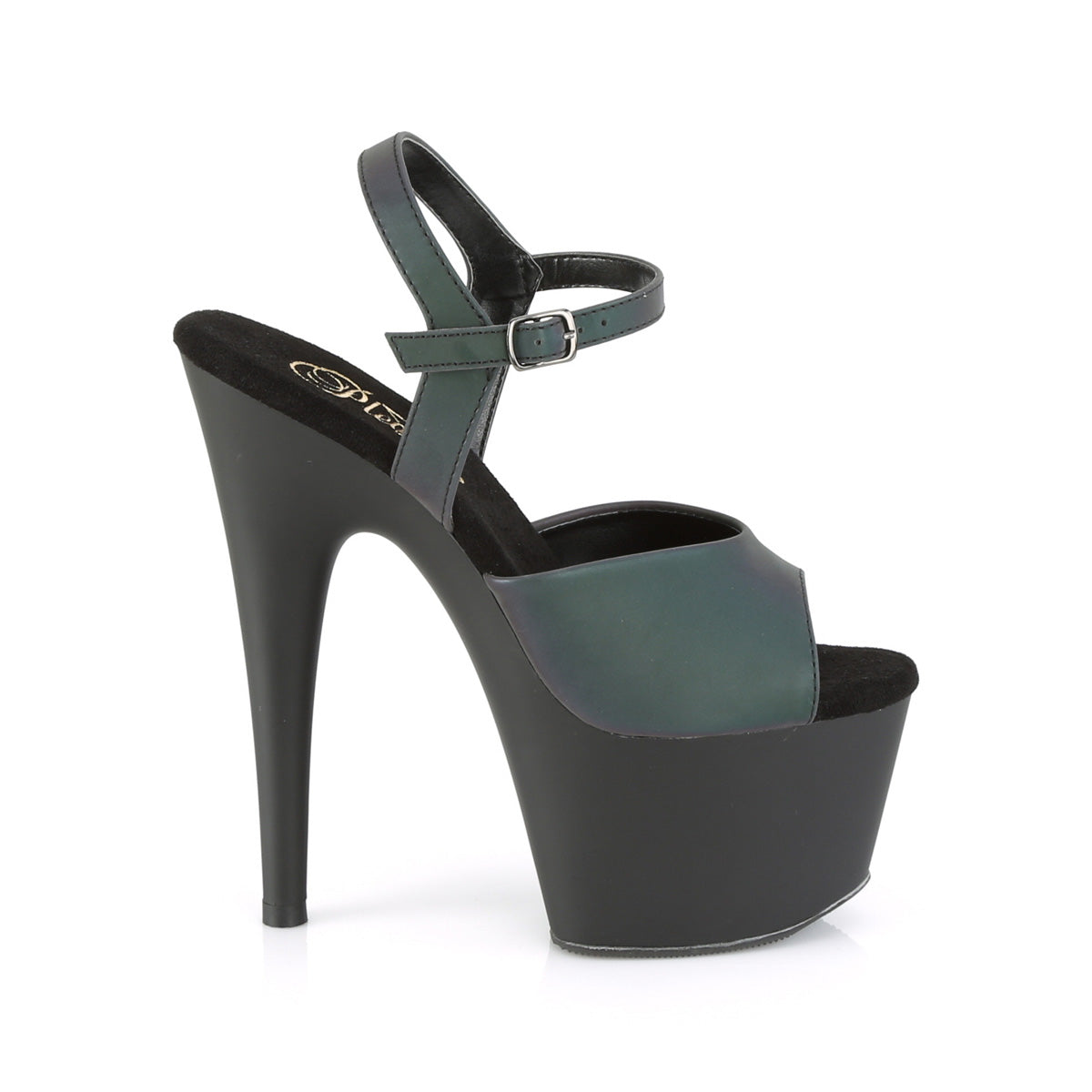 ADORE-709REFL Pleaser Green Multi Reflective/Black Matte Platform Shoes [Exotic Dance Shoes]