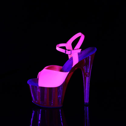 ADORE-709UVT Pleaser Neon H. Pink Sexy Platform Shoes (Pole Dancing Heels)