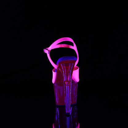 ADORE-709UVT Pleaser Neon H. Pink Sexy Platform Shoes (Pole Dancing Heels)