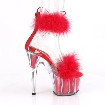 ADORE-724F Pleaser Clear/Red Sexy Platform Shoes (Pole Dancing Heels)