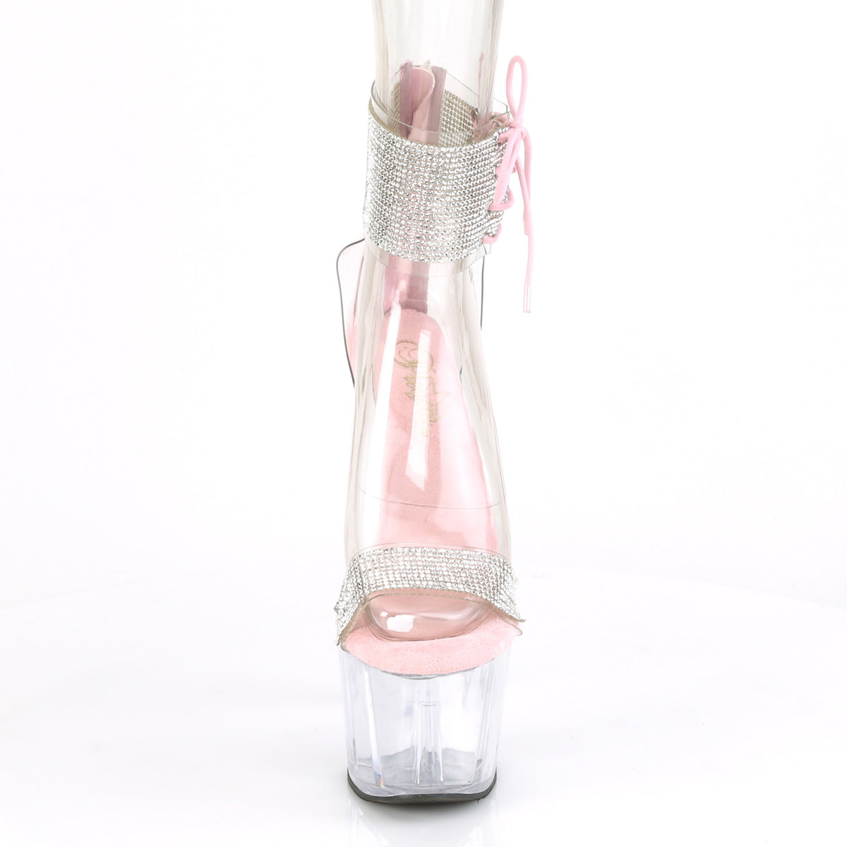 ADORE-727RS Pleaser Clear-B Pink/Clear Platform Shoes [Exotic Dance Shoes]