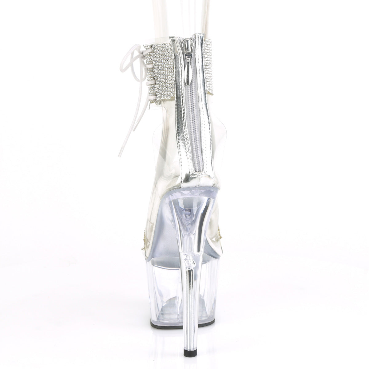 ADORE-727RS Pleaser Clear-Silver/Clear Platform Shoes [Exotic Dance Shoes]