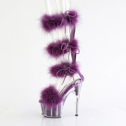 ADORE-728F Pleaser Clear/Purple Sexy Platform Shoes (Pole Dancing Heels)