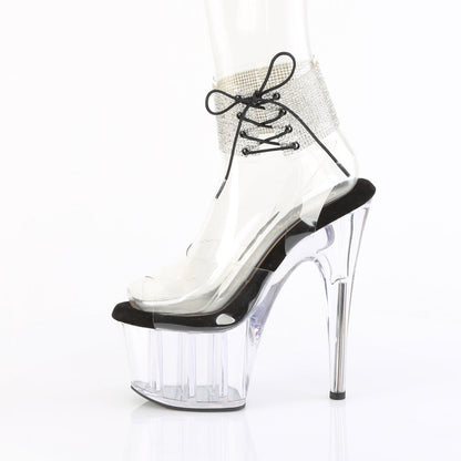 ADORE-791-2RS Pleaser Clear/Black Sexy Platform Shoes (Pole Dancing Heels)