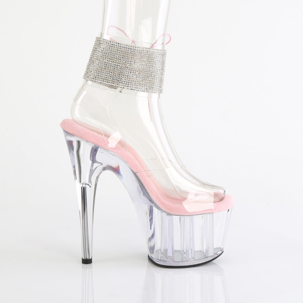 ADORE-791-2RS Pleaser Clear-B Pink/Clear Platform Shoes [Exotic Dance Shoes]