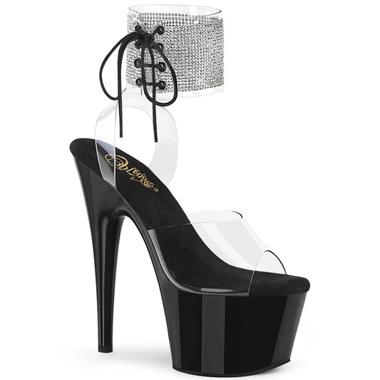 ADORE-791-2RS Strippers Heels Pleaser Platforms (Exotic Dancing) Clr/Blk