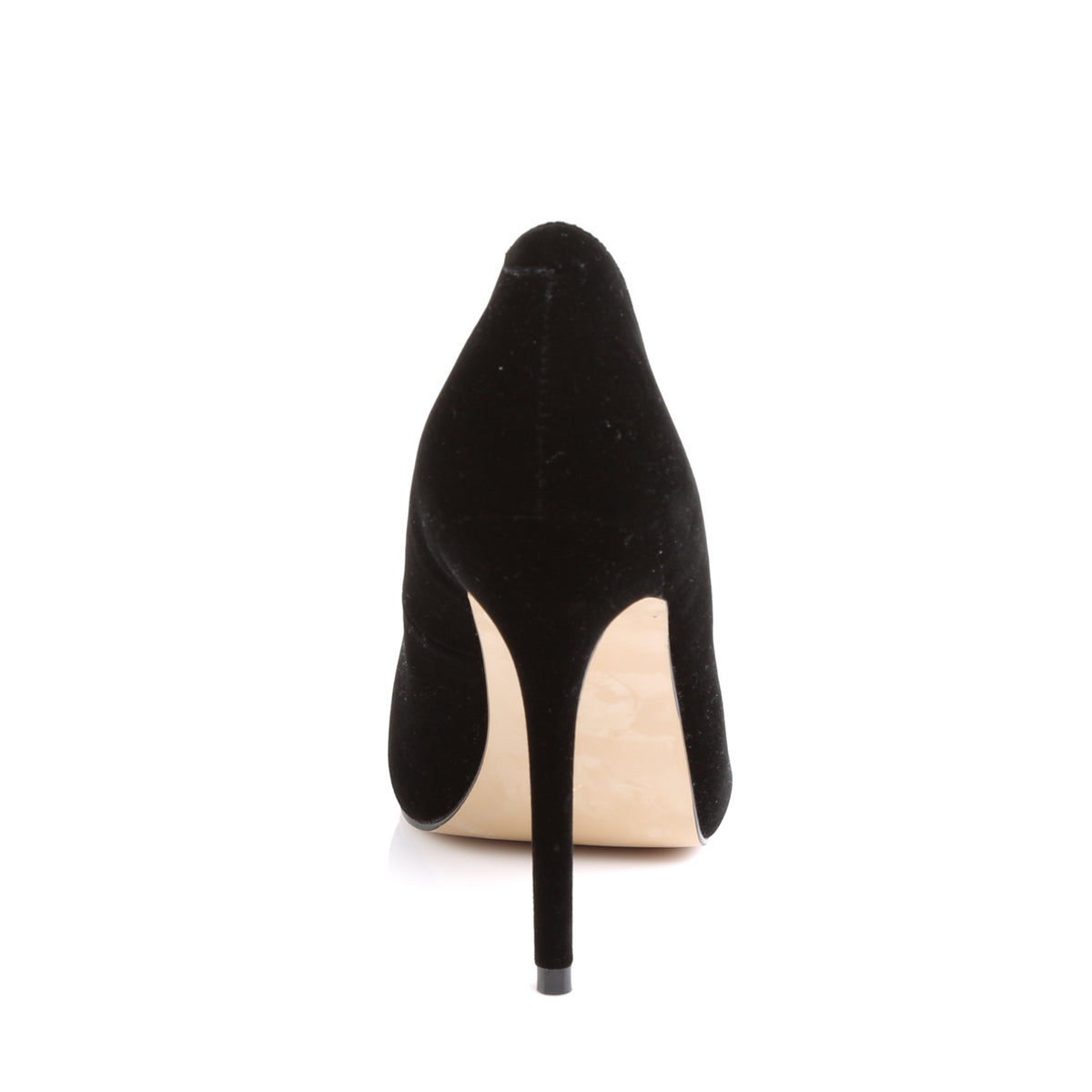 AMUSE-20 Pleaser Black Velvet Single Sole Shoes [Sexy Shoes]