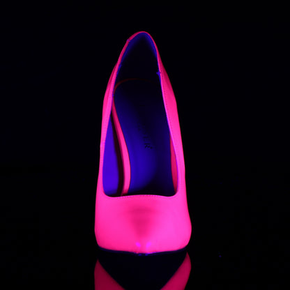 AMUSE-20 Pleaser Neon Fuchsia Sexy Single Sole Shoes (Fetish Footwear)