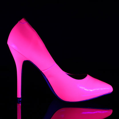 AMUSE-20 Pleaser Neon Fuchsia Sexy Single Sole Shoes (Fetish Footwear)