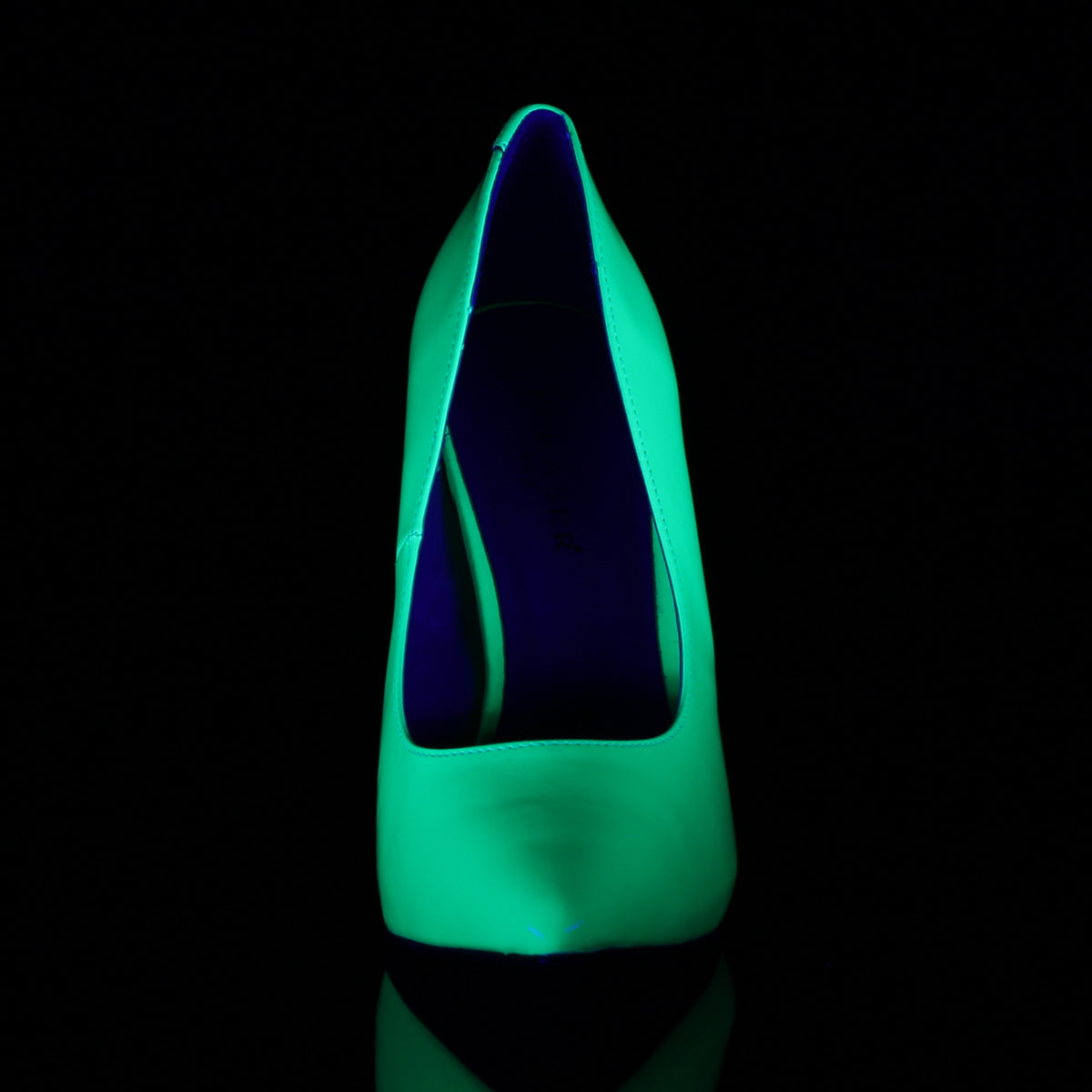 AMUSE-20 Pleaser Neon Green Patent Single Sole Shoes [Sexy Shoes]