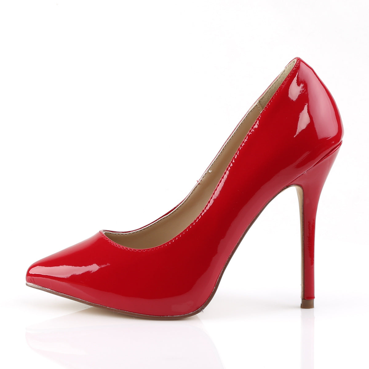 AMUSE-20 Pleaser Red Patent Single Sole Shoes [Sexy Shoes]