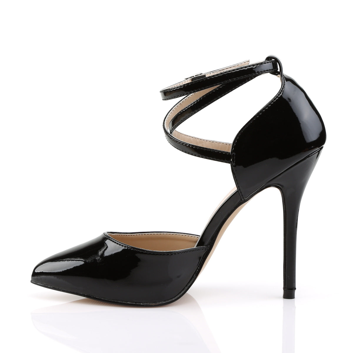 AMUSE-25 Pleaser Black Patent Single Sole Shoes [Sexy Shoes]