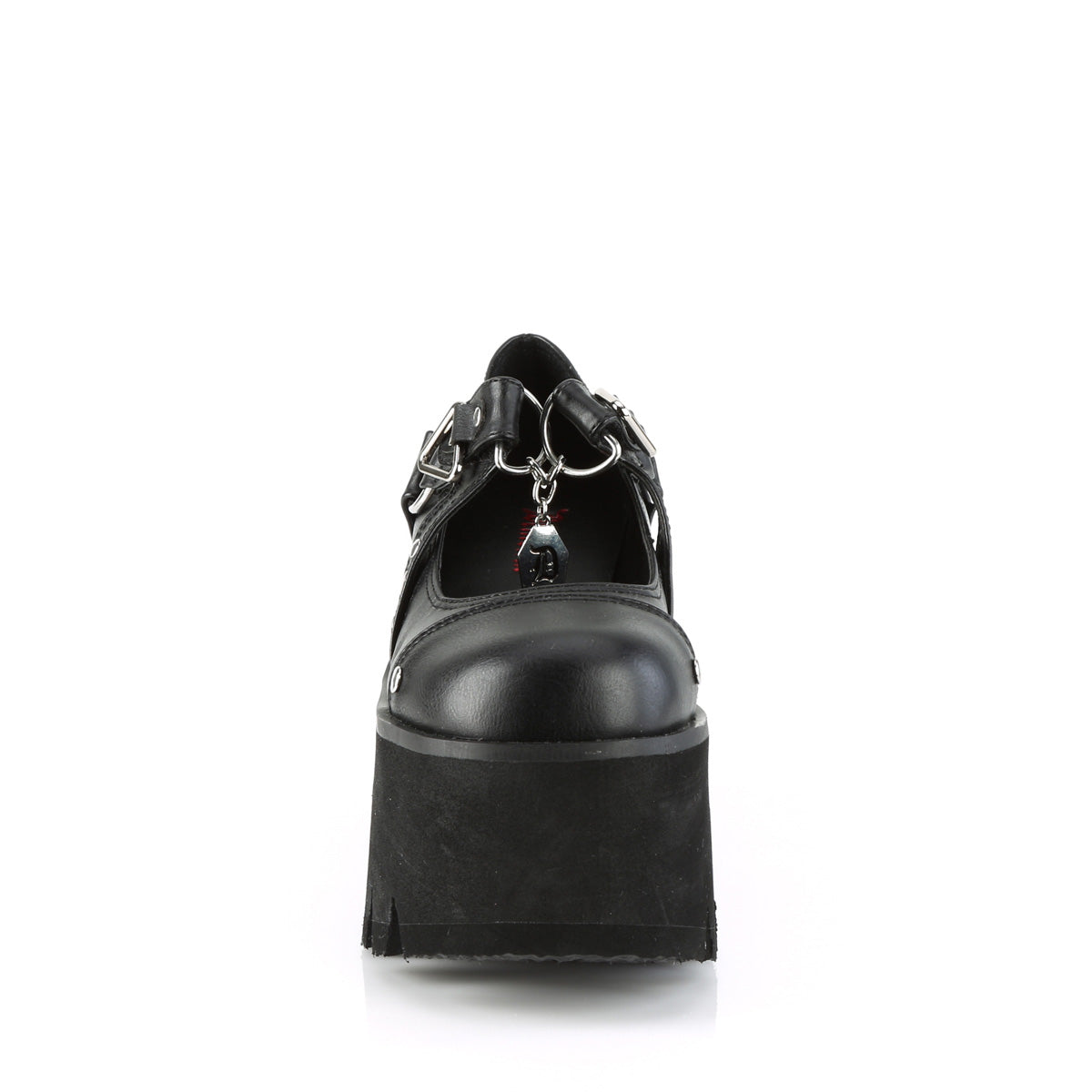 ASHES-33 Demonia Black Vegan Leather Women's Heels & Platform Shoes [Demonia Cult Alternative Footwear]