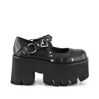 ASHES-33 DemoniaCult Black Vegan Leather Sexy Women's Heels & Platform Shoes (Alternative Footwear)