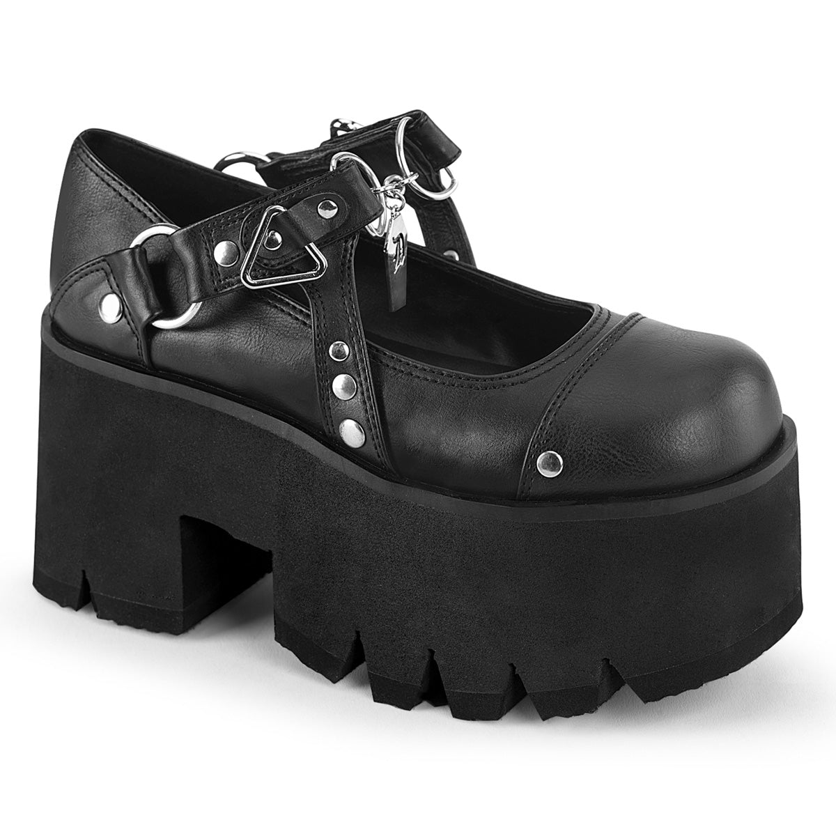 ASHES-33 Alternative Footwear Demonia Women's Heels & Platform Shoes Blk Vegan Leather