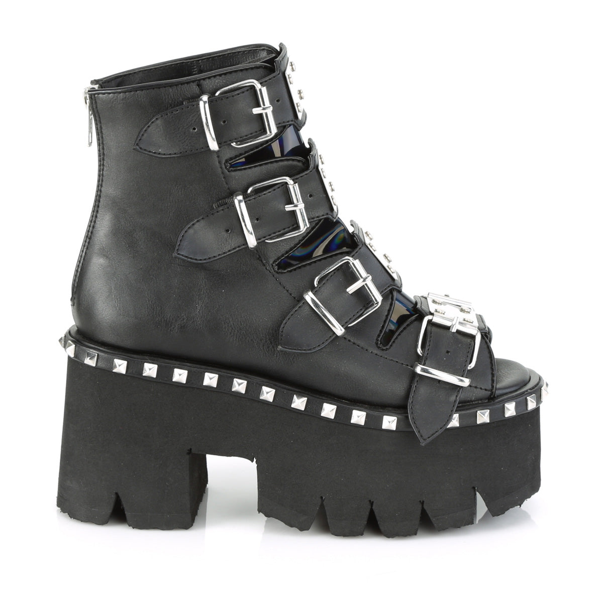 ashes 57 Alternative Chunky Boots demonia womens ankle boots blk vegan leather