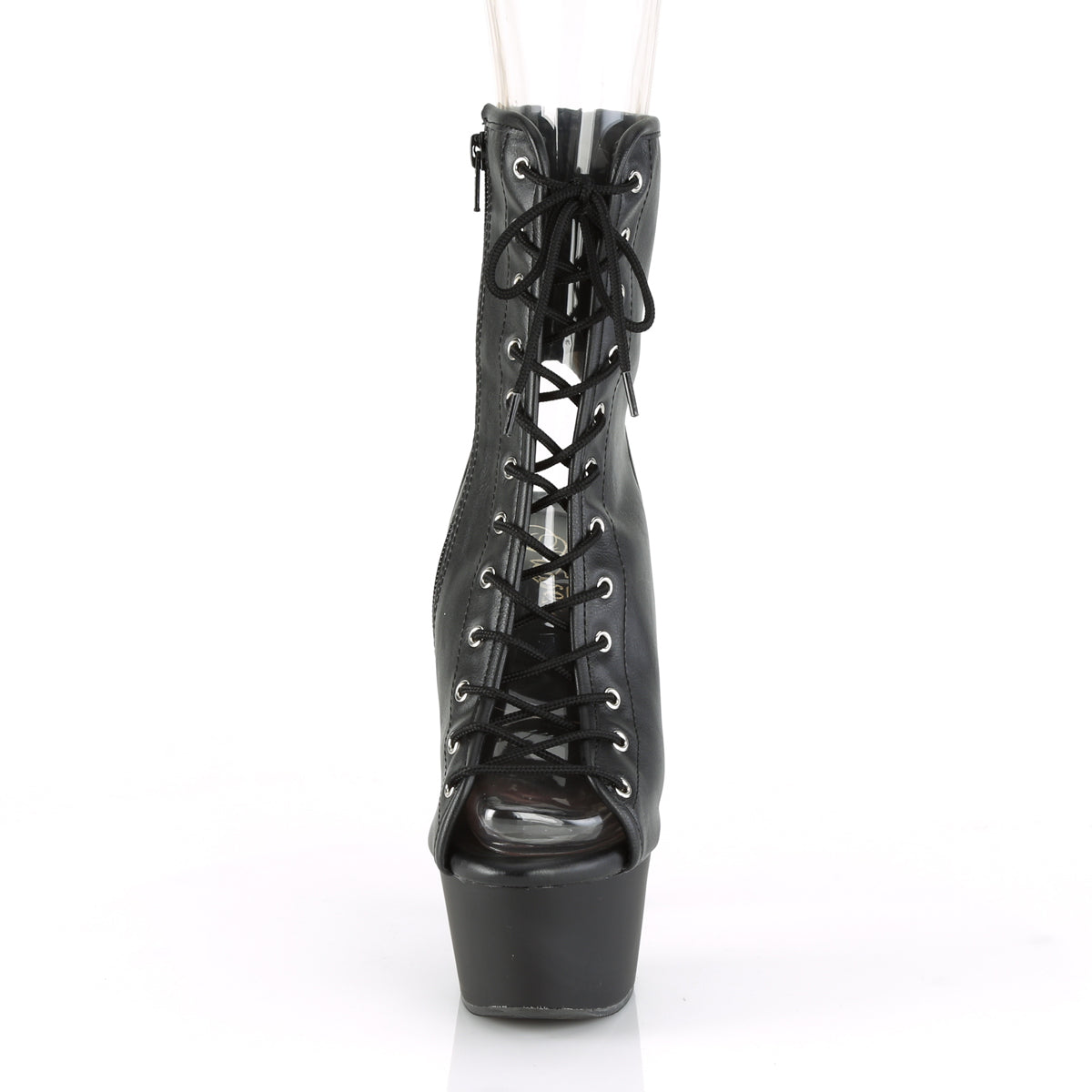 ASPIRE-1016 Pleaser Black Faux Leather/Black Matte Platform Shoes [Exotic Dance Boots]