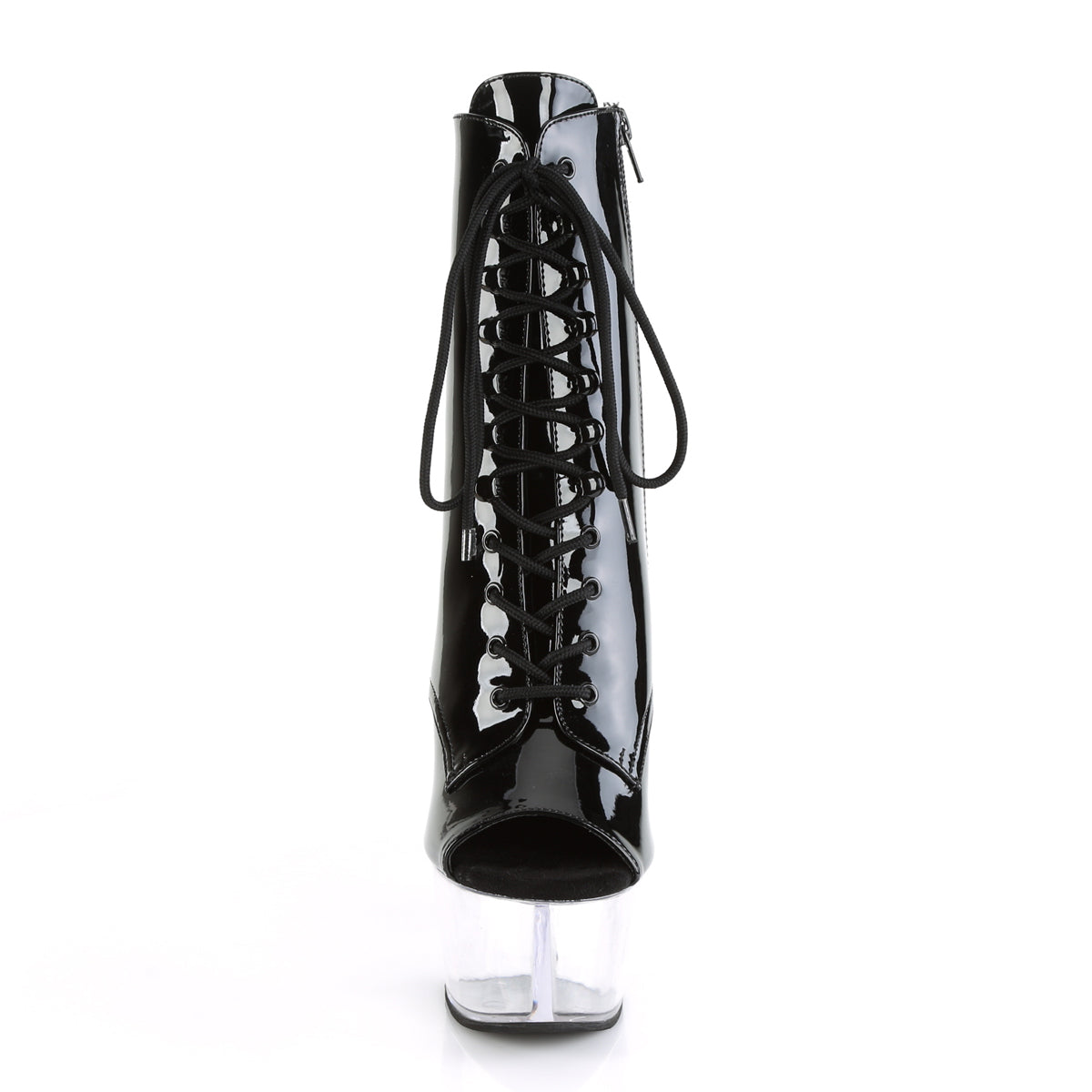 ASPIRE-1021 Pleaser Black Patent/Clear Platform Shoes [Exotic Dance Boots]