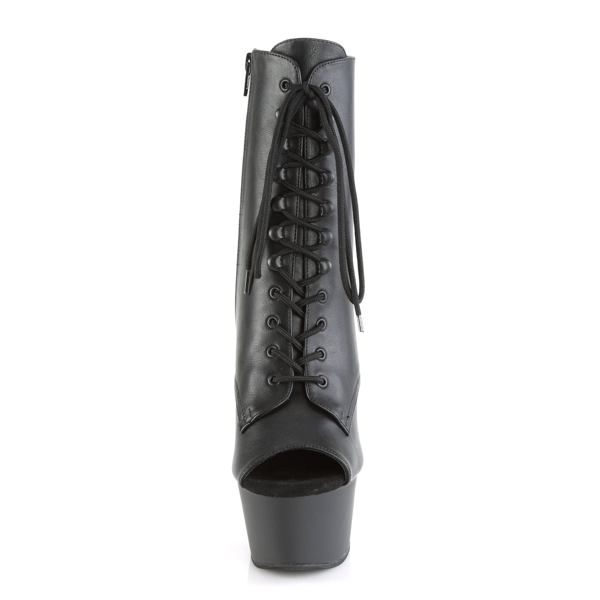 ASPIRE-1021 Pleaser Black Faux Leather/Black Matte Platform Shoes [Exotic Dance Boots]