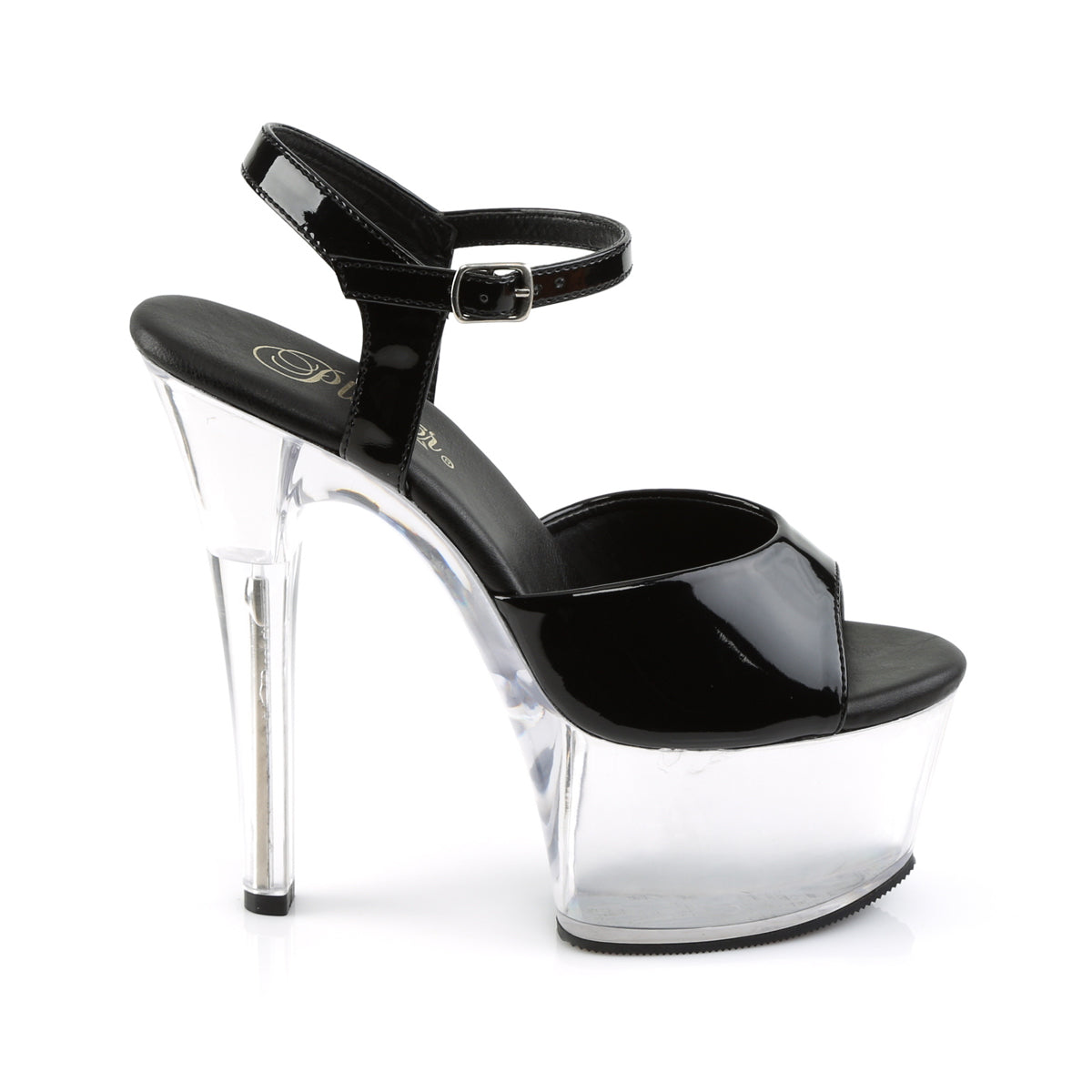 ASPIRE-609 Pleaser Black Patent/Clear Platform Shoes [Exotic Dance Shoes]