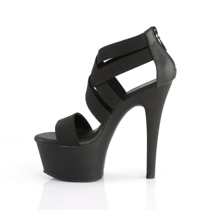 ASPIRE-669 Pleaser Black Elastic Sexy Platform Shoes (Pole Dancing Heels)