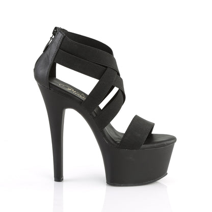 ASPIRE-669 Pleaser Black Elastic Sexy Platform Shoes (Pole Dancing Heels)