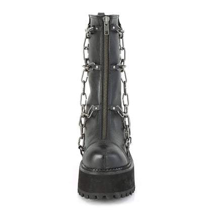 assault 55 alternative footwear Demonia Gothic womens ankle boots blk vegan leather