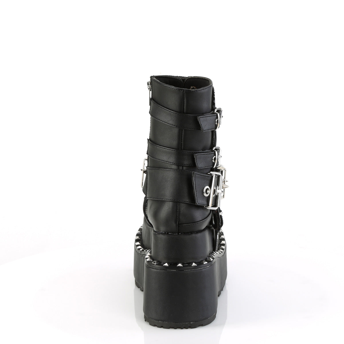 BEAR-150 Demonia Black Vegan Leather Women's Ankle Boots [Demonia Cult Alternative Footwear]