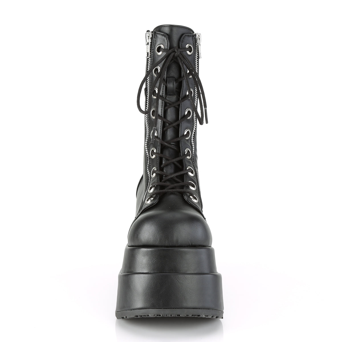 BEAR-265 Demonia Black Vegan Leather Women's Mid-Calf & Knee High Boots [Demonia Cult Alternative Footwear]