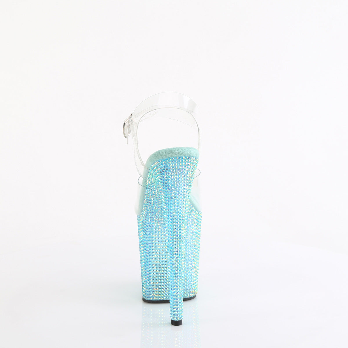 BEJEWELED-808RRS Pleaser Clear/Aqua Rhinestones Platform Shoes [Exotic Dance Shoes]