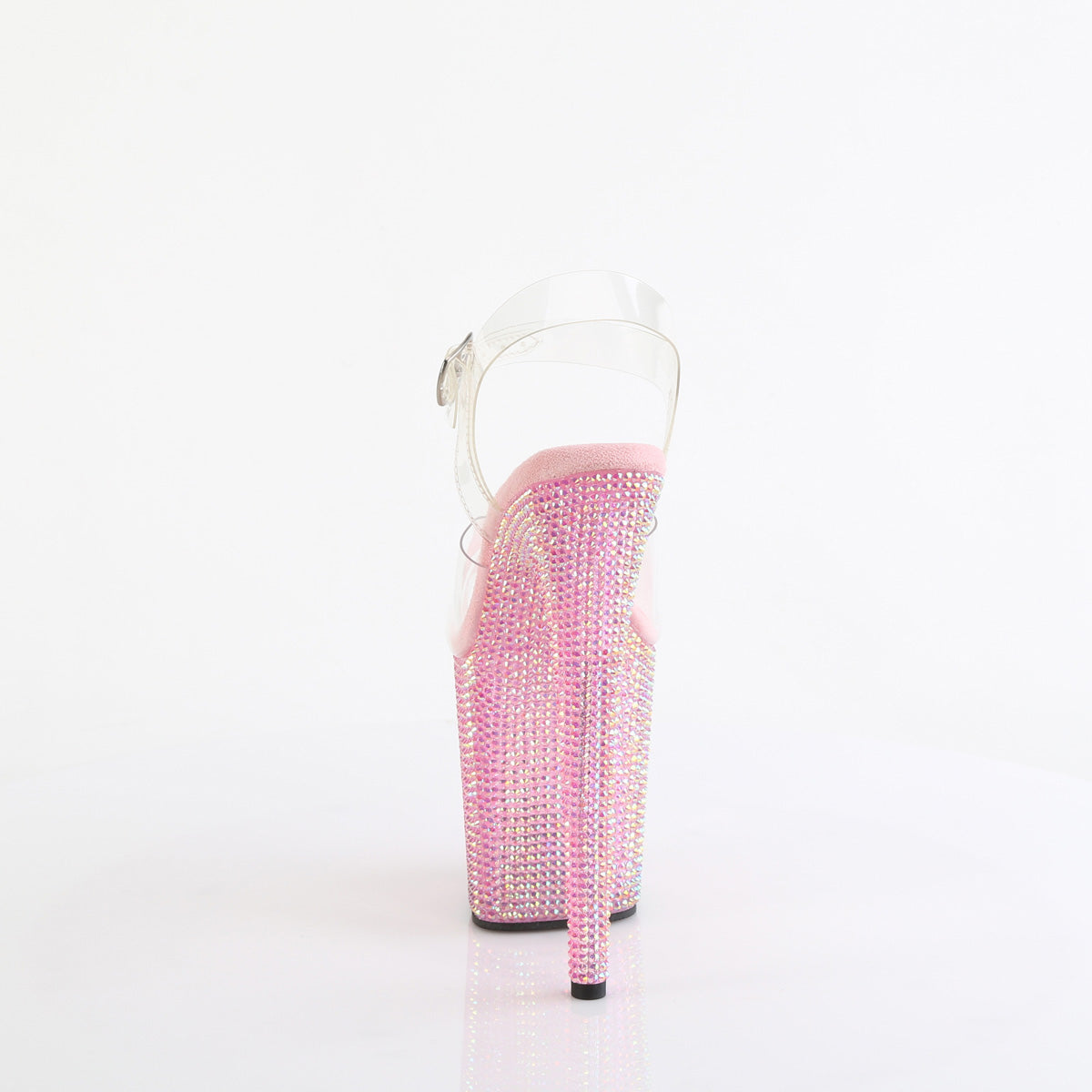 BEJEWELED-808RRS Pleaser Clear/B Pink Rhinestones Platform Shoes [Exotic Dance Shoes]
