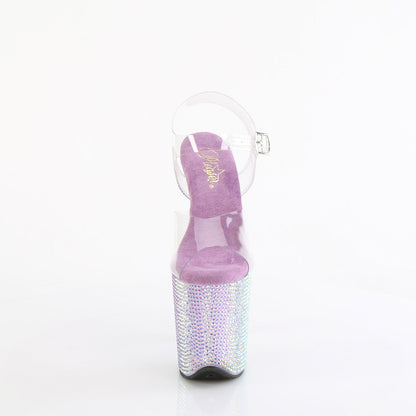 BEJEWELED-808RRS Pleaser Clear/Lavender Sexy Platform Shoes (Pole Dancing Heels)