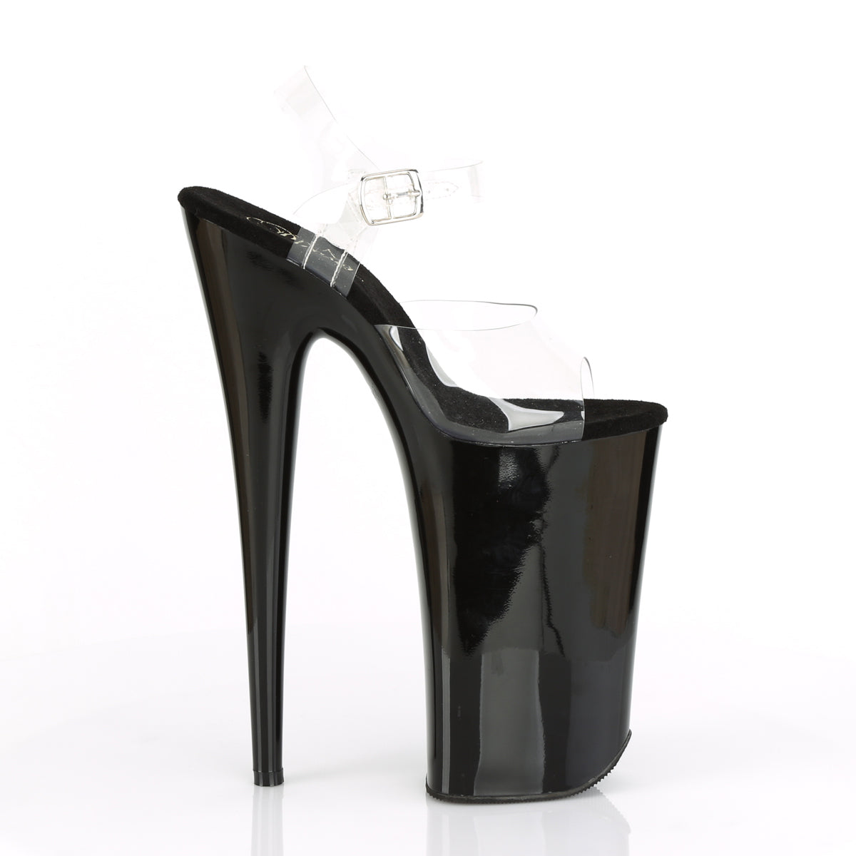 BEYOND-008 Pleaser Clear/Black Platform Shoes [Extreme High Heels]