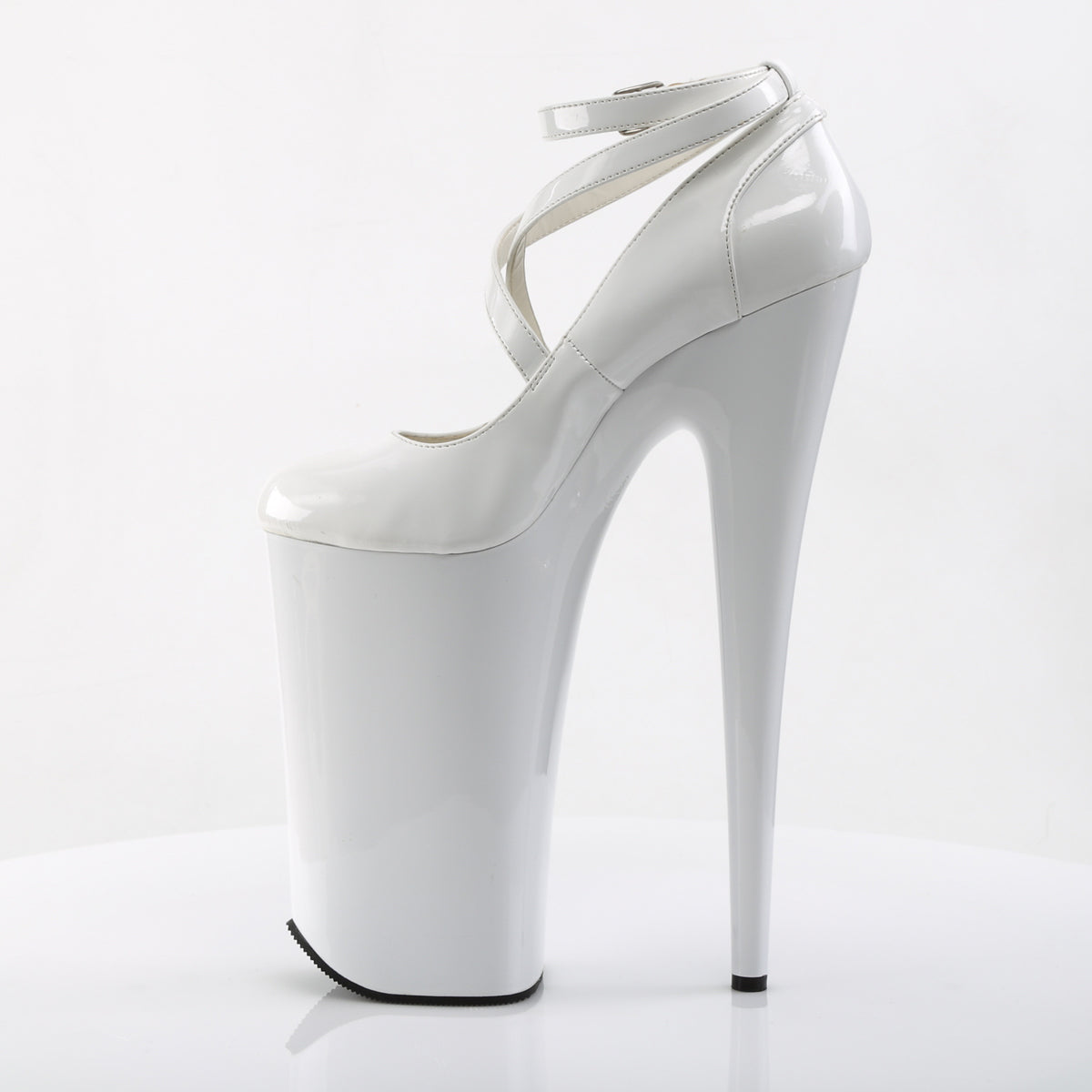 BEYOND-087 Pleaser White/White Platform Shoes [Extreme High Heels]