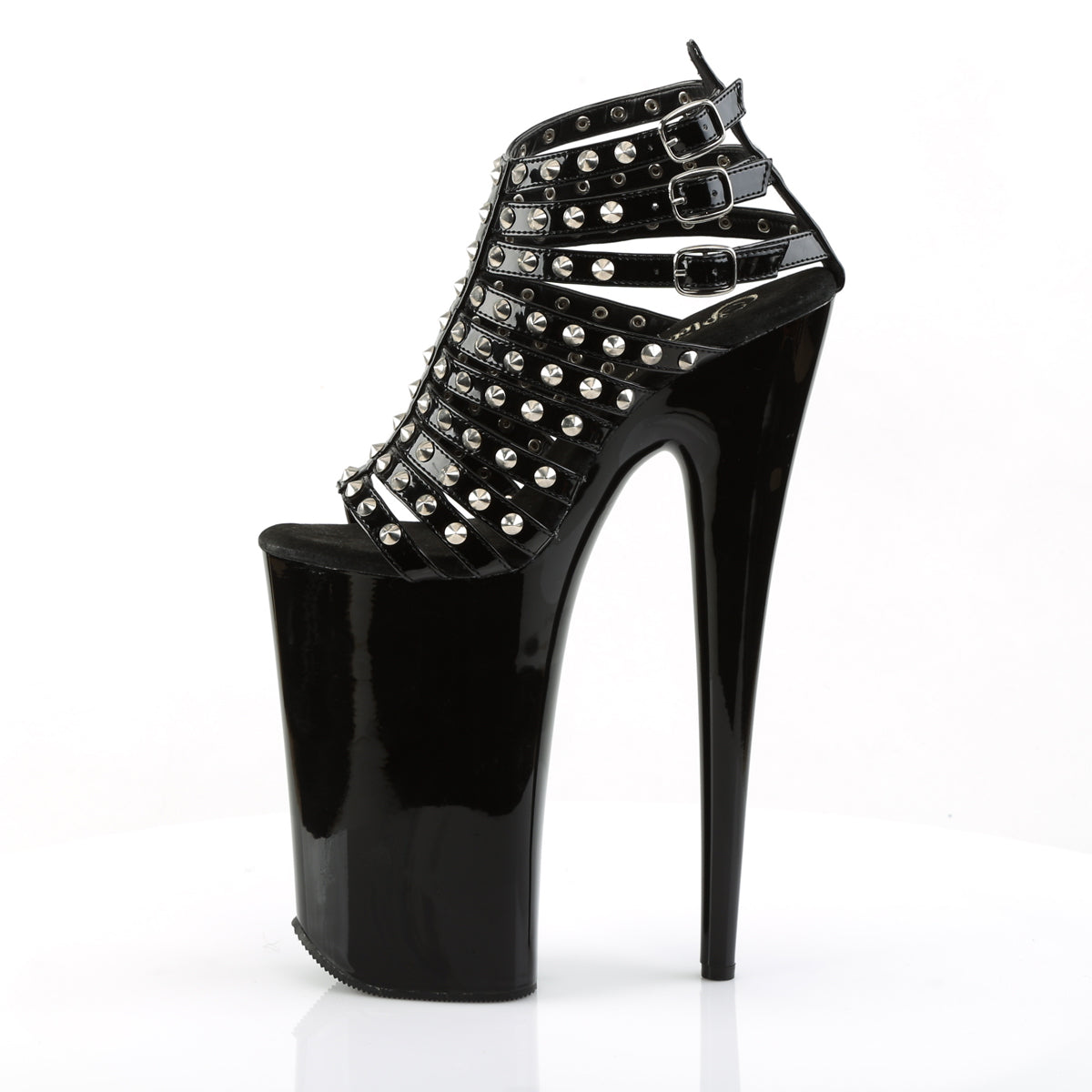 BEYOND-093 Pleaser Black Platform Shoes [Extreme High Heels]