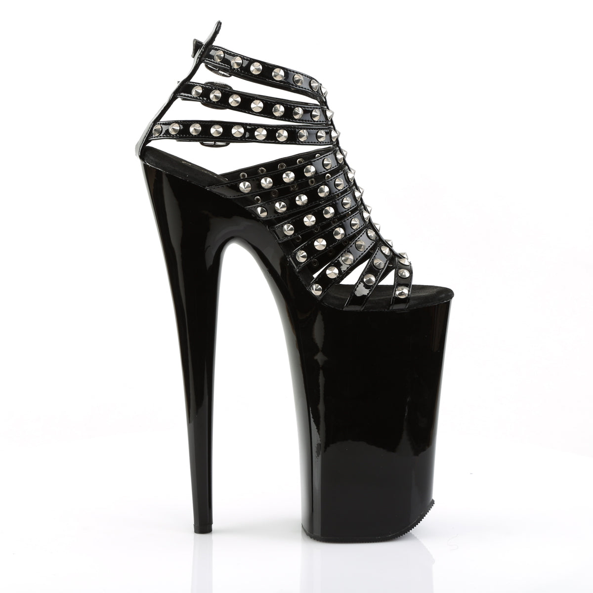 BEYOND-093 Pleaser Black Platform Shoes [Extreme High Heels]