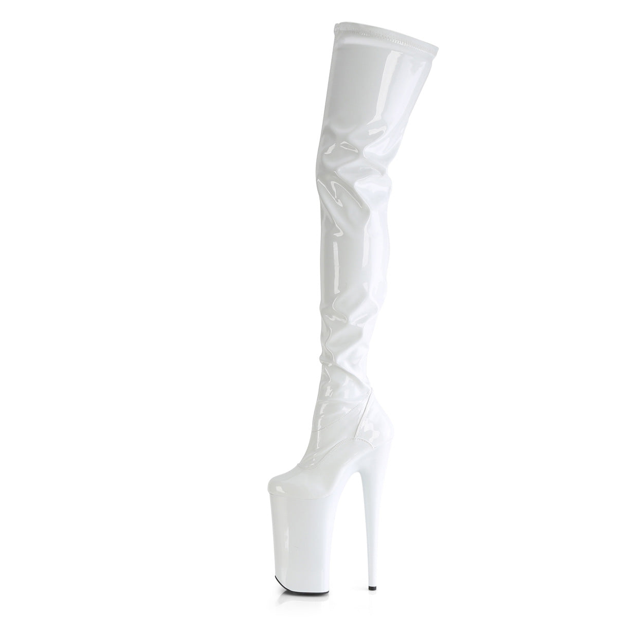 beyond 4000 pleaser stripper shoes wht str pat wht