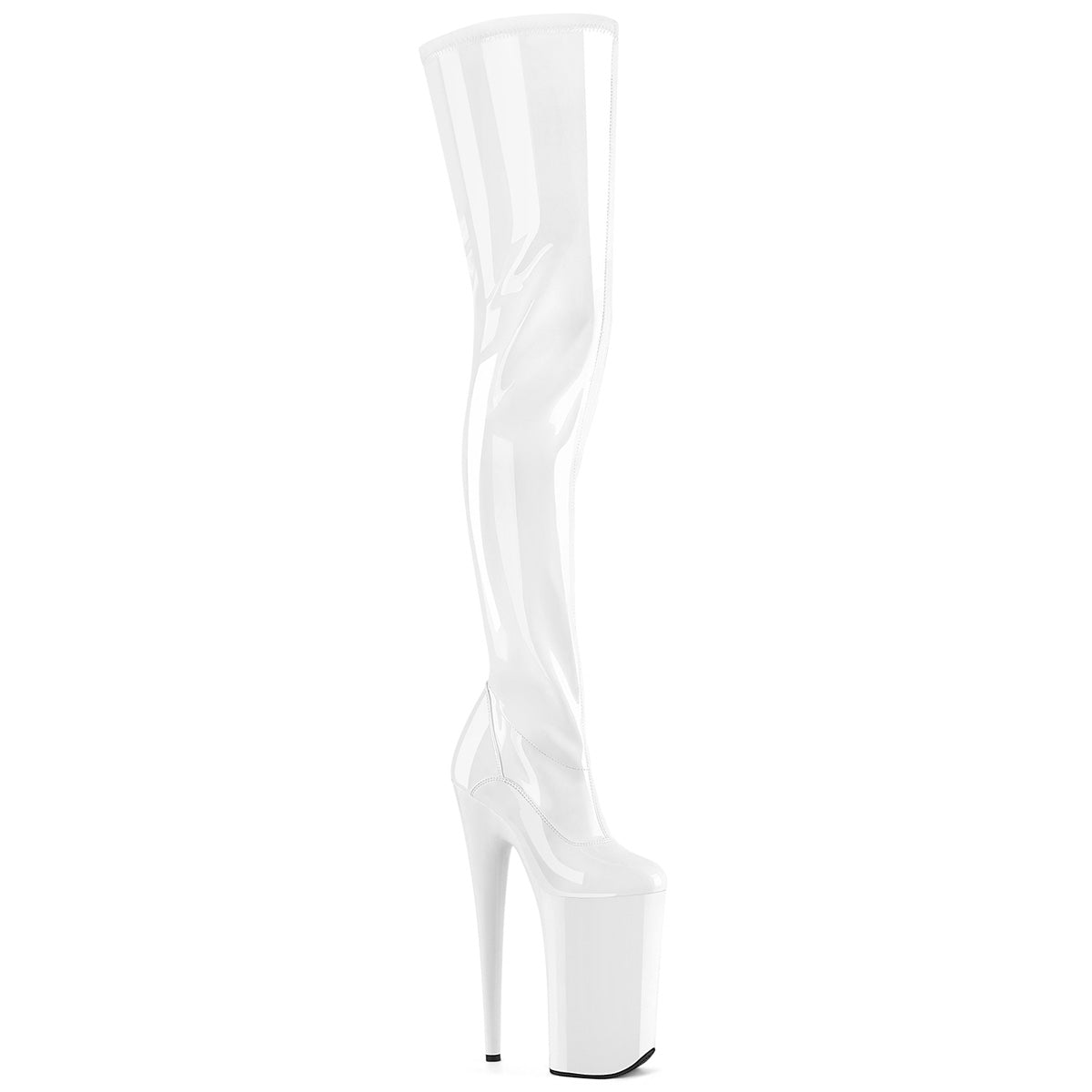 beyond 4000 pleaser stripper shoes wht str pat wht