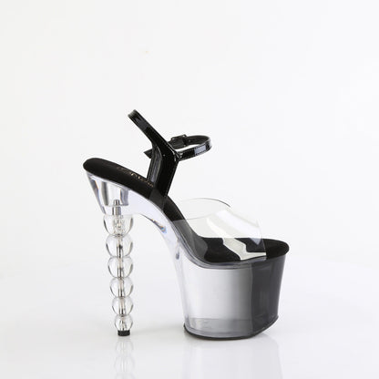 BLISS-708-1BC Pleaser Clear/Black Sexy Platform Shoes (Pole Dancing Heels)