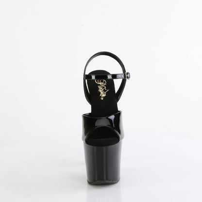 BLISS-709 Pleaser Black/Silver Sexy Platform Shoes (Pole Dancing Heels)