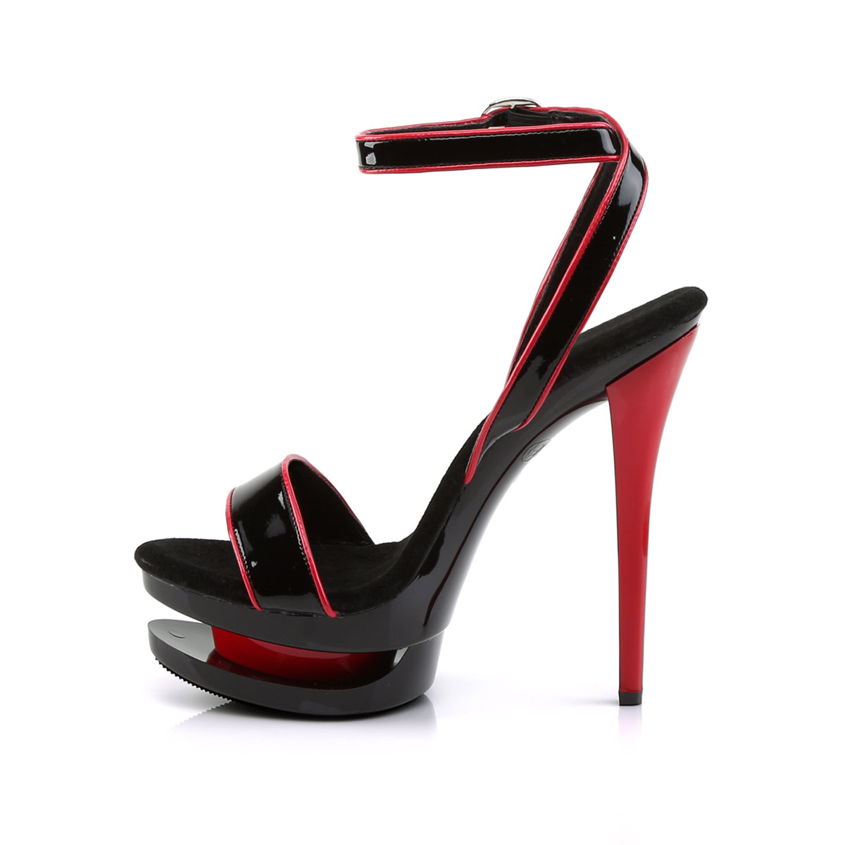 BLONDIE-631-2 Pleaser Black Red Patent/Black-Red Platform Shoes [Sexy Shoes]