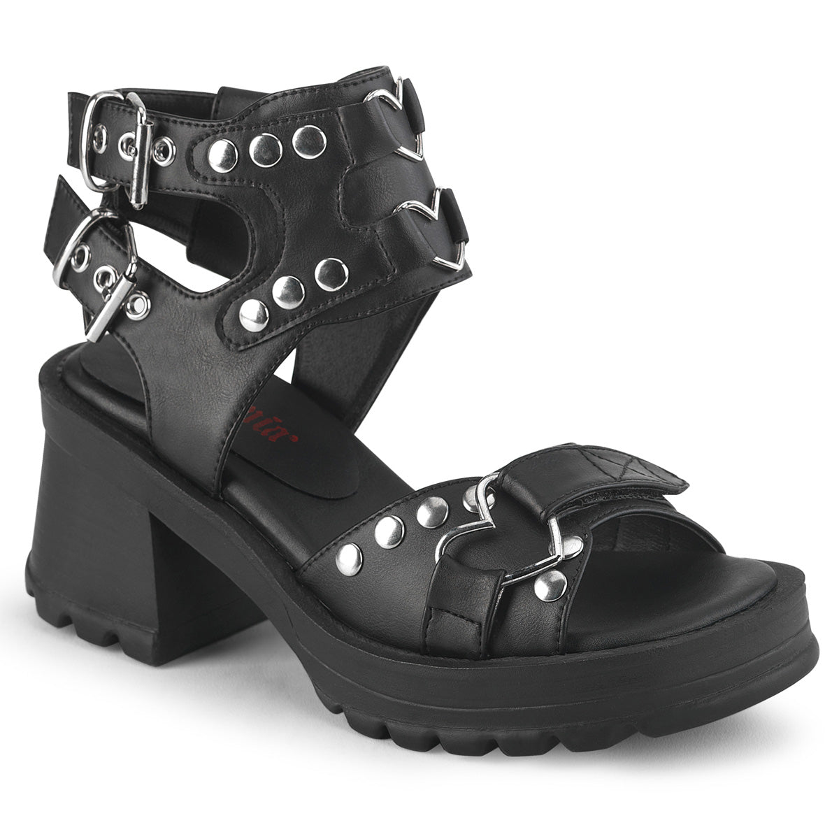 BRATTY-07 Alternative Footwear Demonia Women's Sandals Blk Vegan Leather