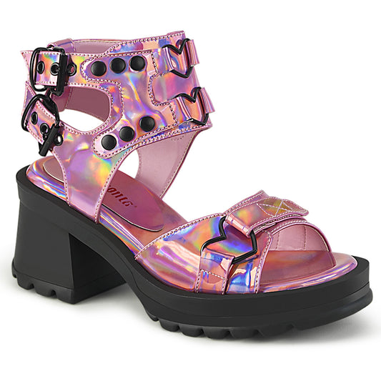 BRATTY-07 Alternative Footwear Demonia Women's Sandals Pink Holo Pat