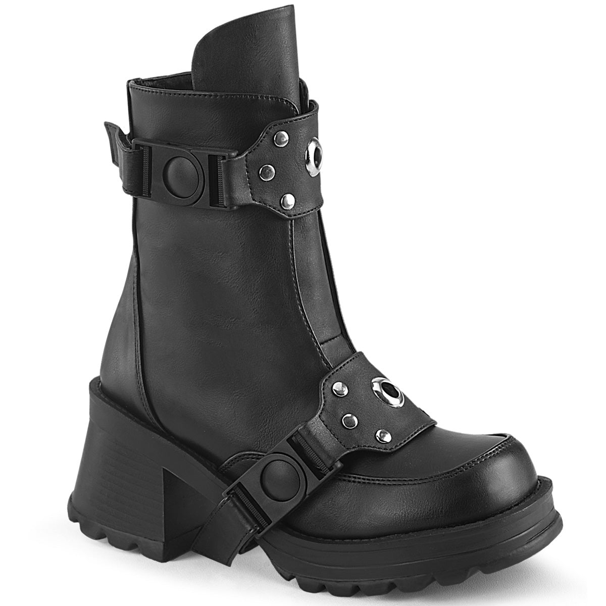 BRATTY-56 Alternative Footwear Demonia Women's Ankle Boots Blk Vegan Leather
