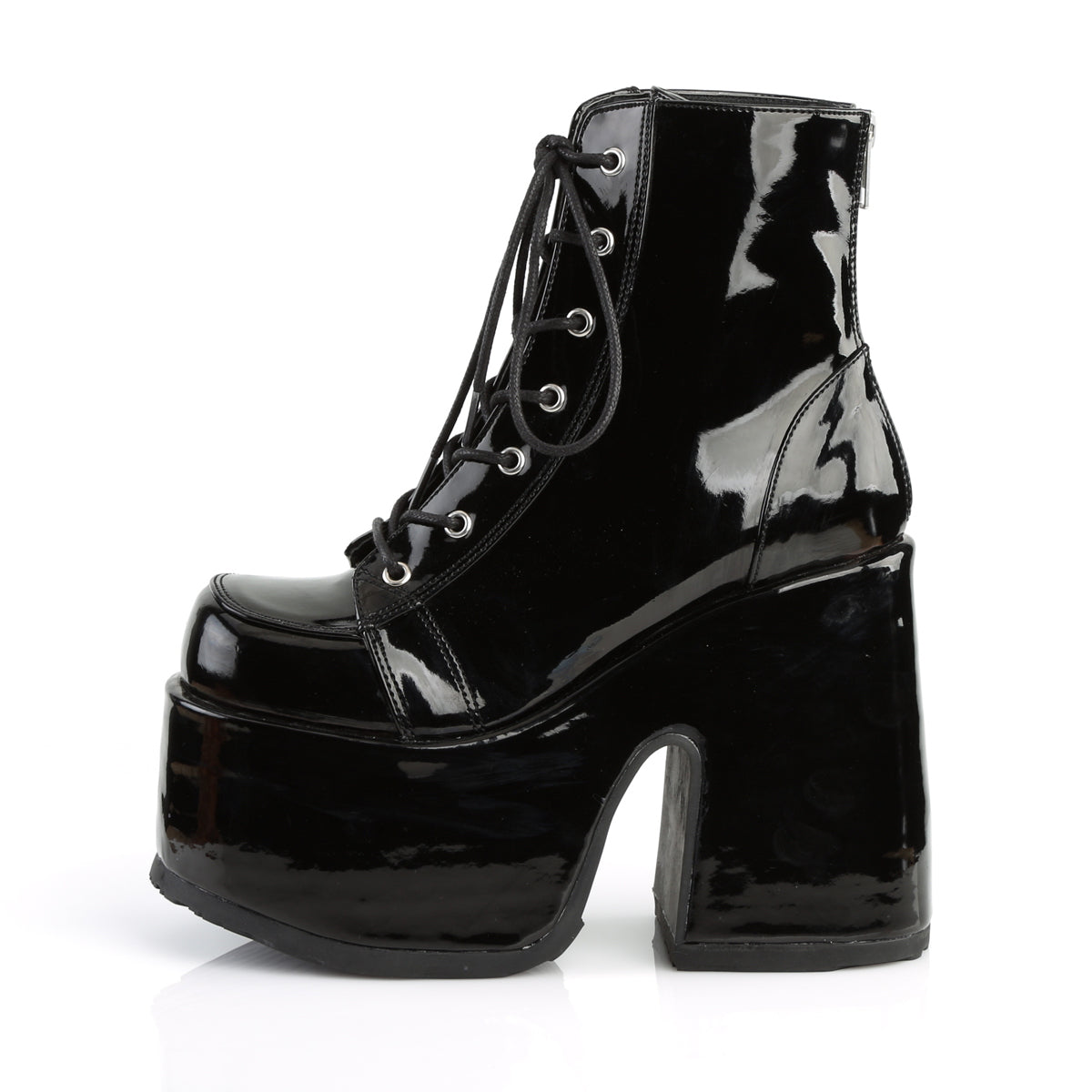 CAMEL-203 Demonia Black Patent Women's Ankle Boots [Demonia Cult Alternative Footwear]