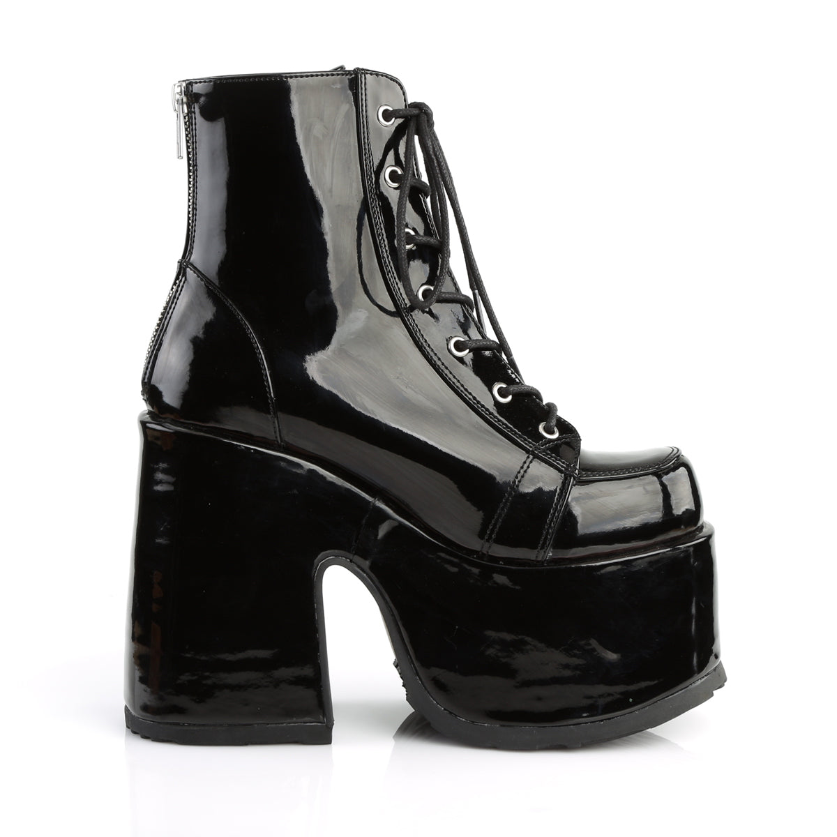 CAMEL-203 Demonia Black Patent Women's Ankle Boots [Demonia Cult Alternative Footwear]