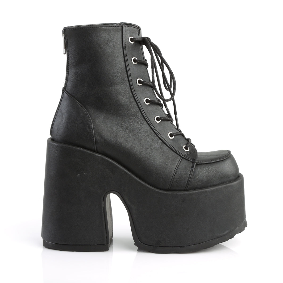 CAMEL-203 Demonia Black Vegan Leather Women's Ankle Boots [Demonia Cult Alternative Footwear]