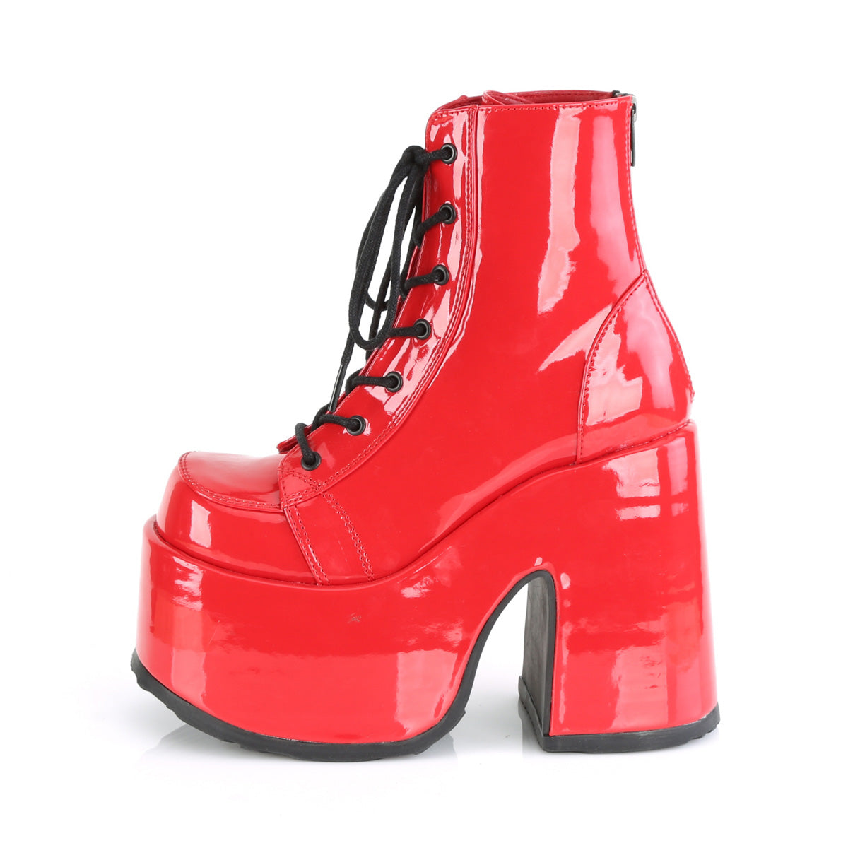 CAMEL-203 Demonia Red Patentent Women's Ankle Boots [Demonia Cult Alternative Footwear]