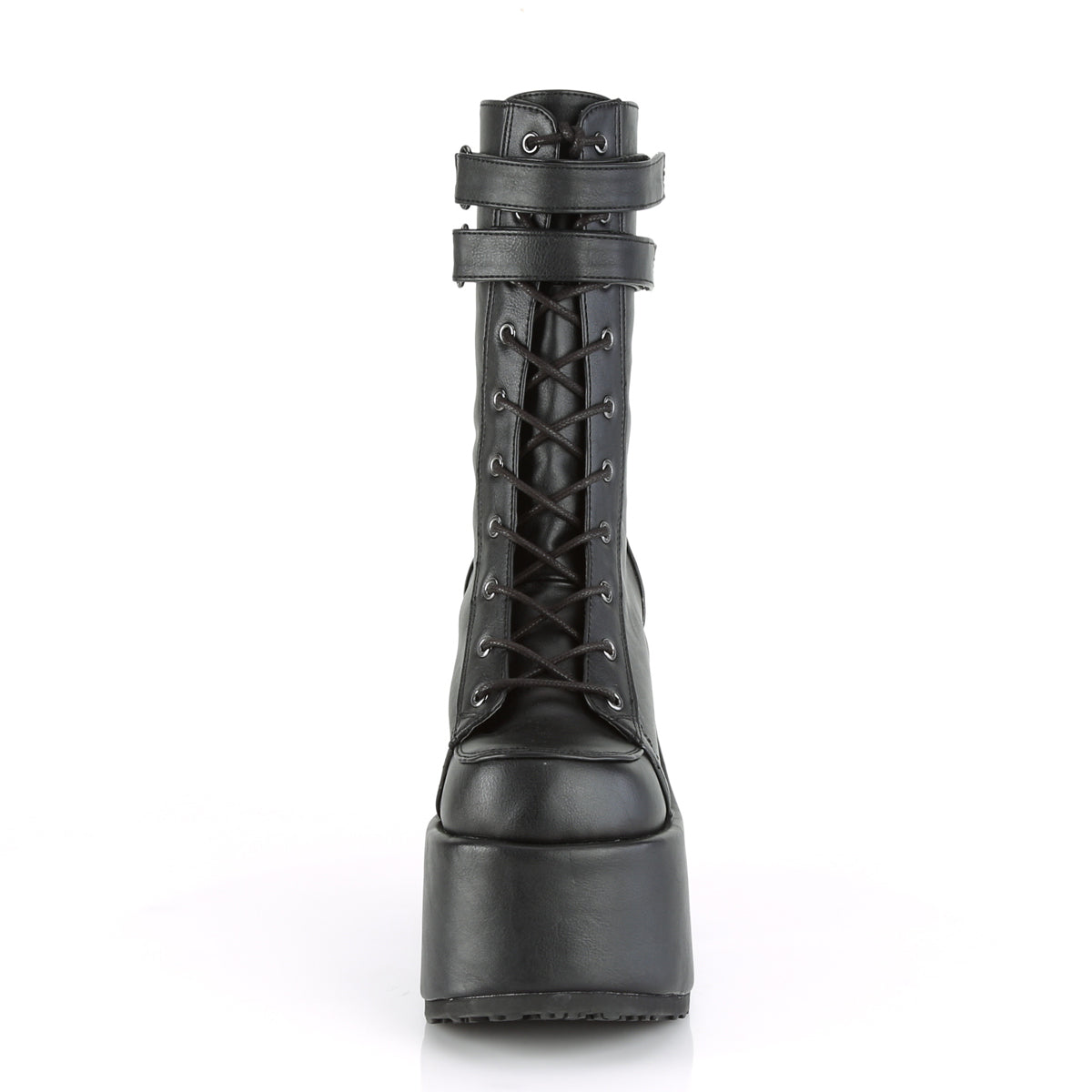 CAMEL-250 Demonia Black Vegan Leather Women's Mid-Calf & Knee High Boots [Demonia Cult Alternative Footwear]