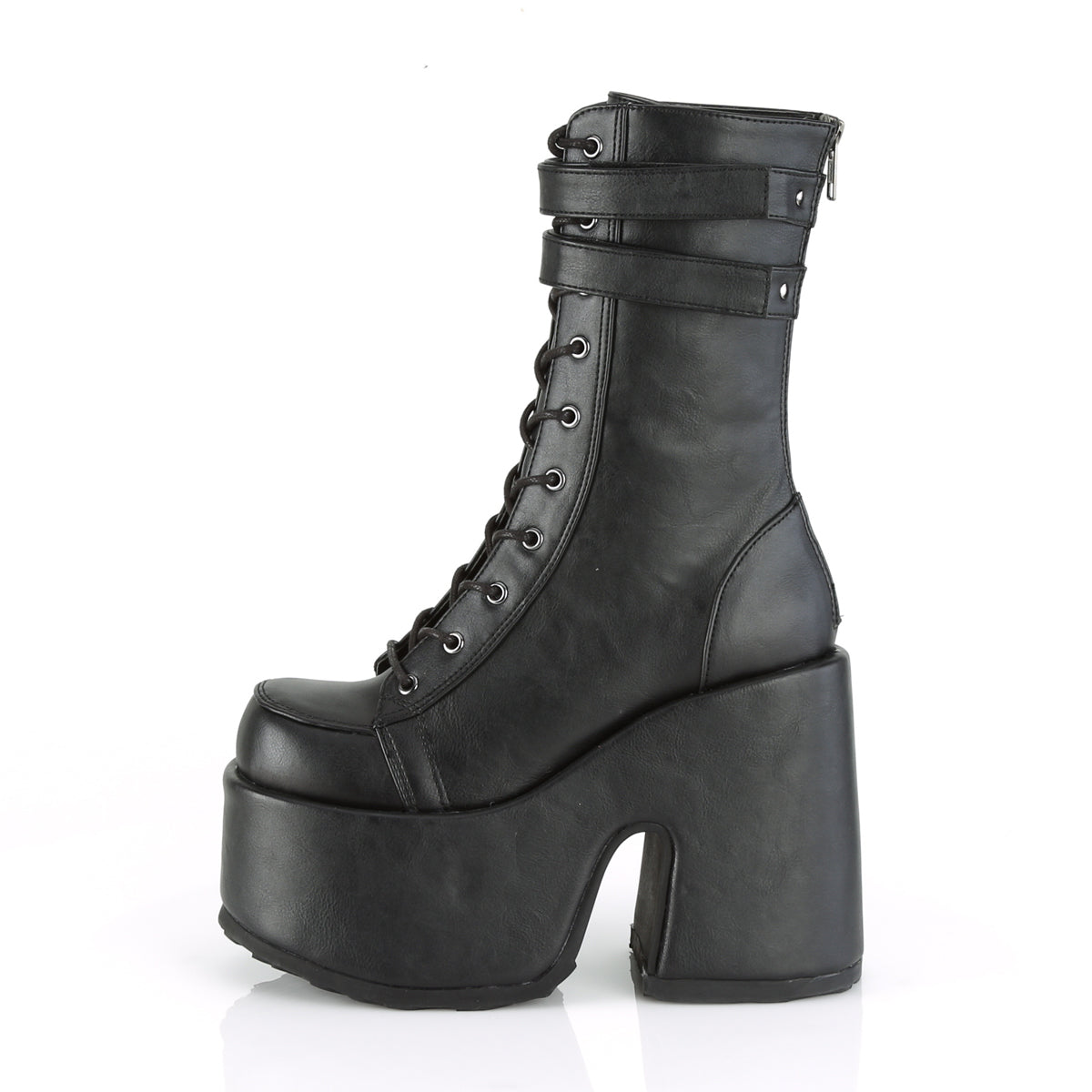 CAMEL-250 Demonia Black Vegan Leather Women's Mid-Calf & Knee High Boots [Demonia Cult Alternative Footwear]